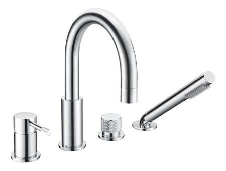 Смеситель врезной на борт ванны Boheme UNO Chrome 460-CR