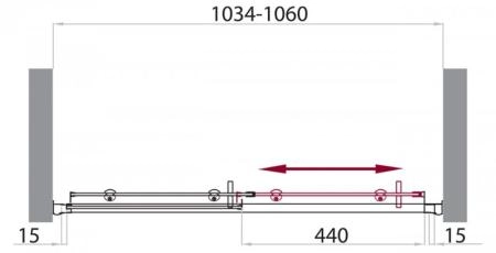 Душевая дверь BELBAGNO UNO-BF-1-130-C-Cr 130
