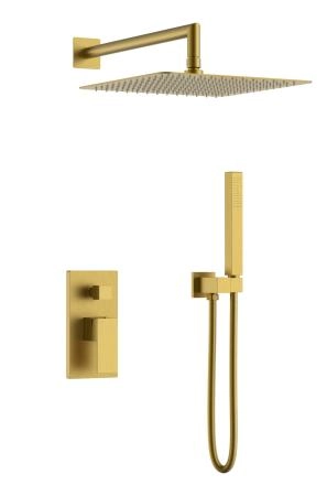 Смеситель встроенный для душа Boheme QUBIC Bronze 474-3-BR