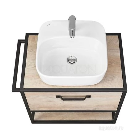 Тумба под раковину AQUATON Лофт Фабрик 65 дуб эндгрейн 1A242301LTDU0
