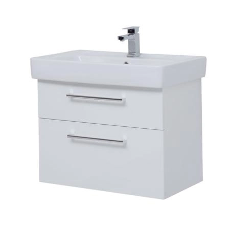 Тумба Dreja Q MAX 80 см под умывальник Q-80, белый глянец, подвесная