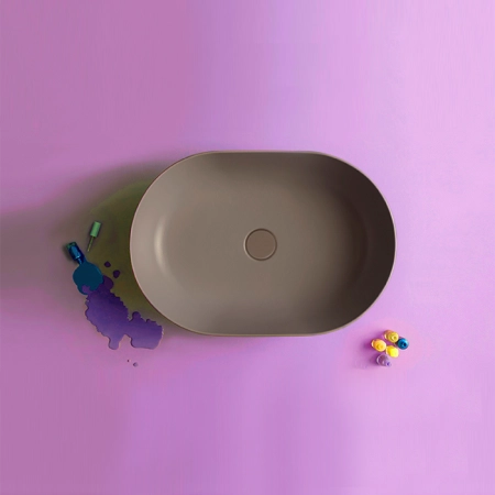 Globo T-Edge Раковина-чаша 54х36 см, без отв., на столешницу, цвет: Castagno