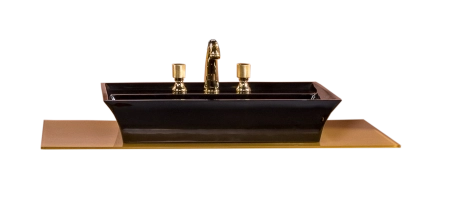 Столешница Boheme стекло 100см прямая ЗОЛОТО 853-100-G