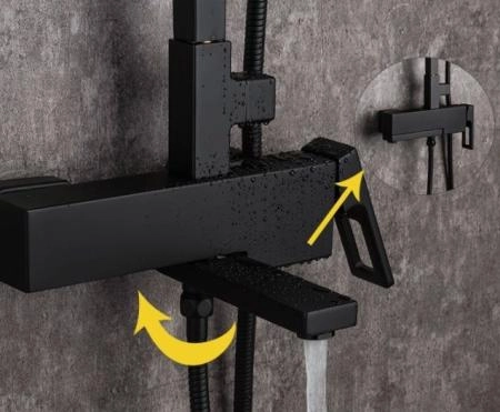 Душевая система Gappo G2417-6 для ванны, цвет черный