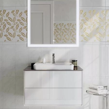 Раковина Kerama Marazzi PLAZA ПЛАЗА PLR.wbi.55.1 встраиваемая сверху 55, белая глянцевая