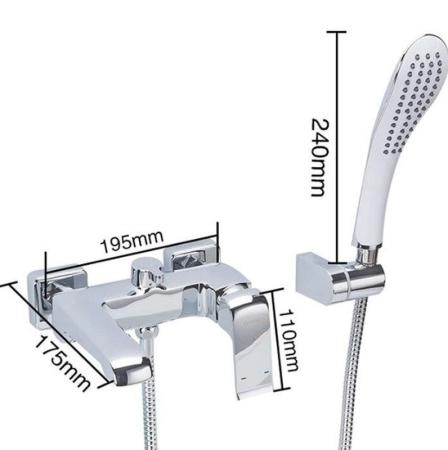 Смеситель Gappo G3250-8 для ванны длинный излив хром