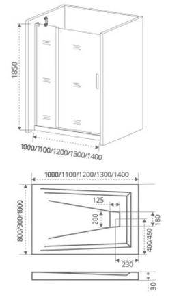 Душевая дверь GOOD DOOR FANTASY WTW-100-С-CH 100 прозрачное