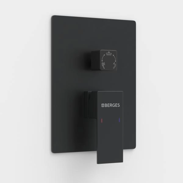 Душевой комплект BERGES VENTAS 3S BLACK, 73006 черный матовый