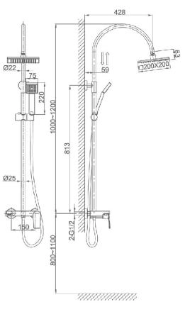 Душевая система D&K Rhein Lessing (DA1323701C05)