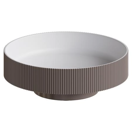 Раковина накладная Boheme рифленая SOLE Corian 400*130 DELMAR 801-R-D