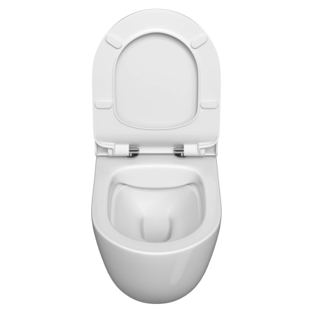 Инсталляция с унитазом VitrA Mia Round  9873B003-7201 комплект 4 в 1 с сиденьем микролифт безободковый цвет клавиши глянцевый хром