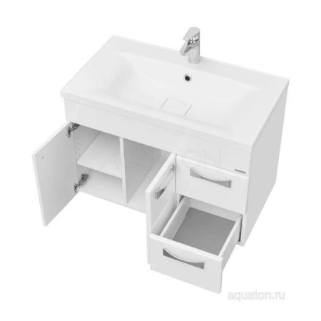 Тумба под раковину AQUATON Диор 80 1A167801DR010 белая напольная