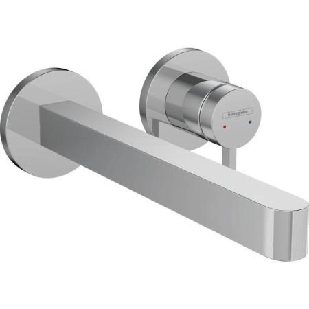 Смеситель Hansgrohe 76050000 Finoris для раковины 225 мм, на 2 отв., настен., (внешняя монтажная часть) хром