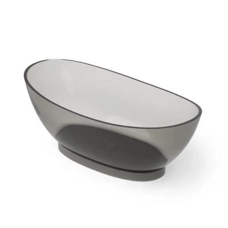 Dea Design Elegant Ванна 179x88x64см., отдельностоящая, Glasstech, прозрачная смола, цвет: Smoky Black R4