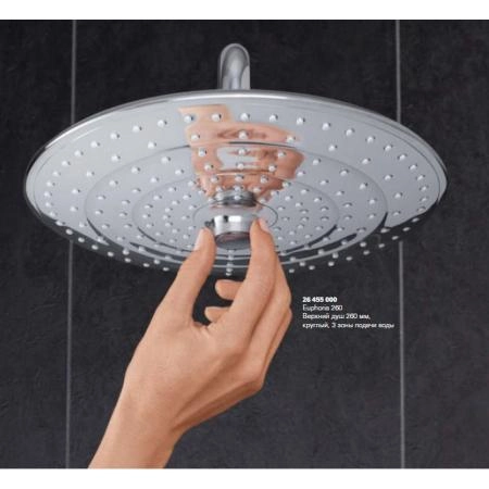 Верхний душ Grohe Euphoria SmartControl 26458000 260 мм, 3 реж.,с кронштейном 380 мм