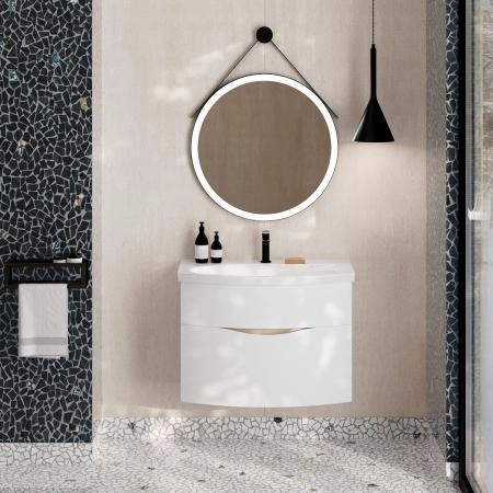 Раковина Kerama Marazzi RIVA РИВА RV.wb.80 мебельная с крепежом 80, белая глянцевая