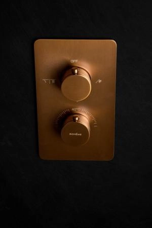 Смеситель встроенный с термостатом Boheme 3-х проходной CELL BRUSHED BRONZE 134-3-BRB