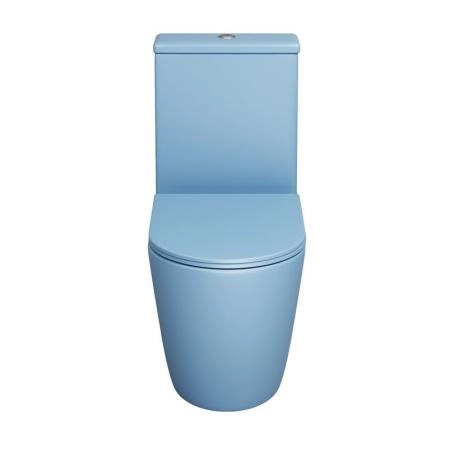 Унитаз Grossman GR-4480BSMS Color (620*365*810) ГОЛУБОЙ МАТОВЫЙ напольный Безободковый с тонкой крышкой