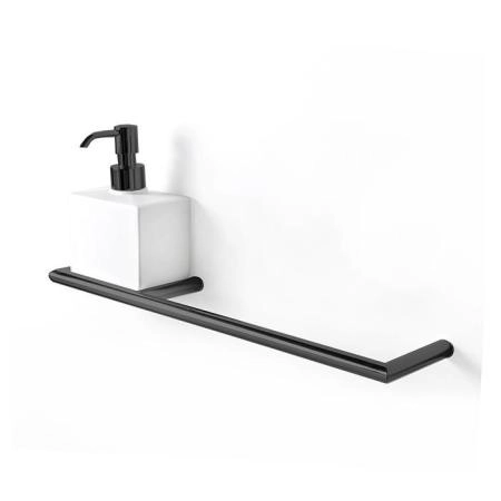 3SC Guy Полотенцедержатель и дозатор, 40см., слева, подвесной, композит Solid Surface, цвет: белый матовый/черный матовый