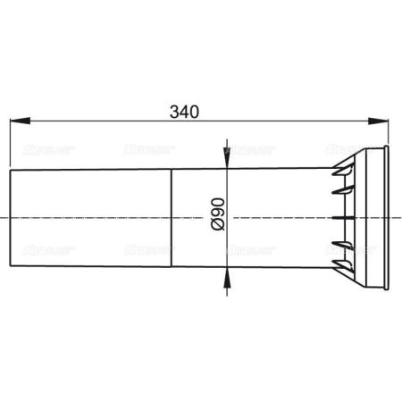 Удлинительная часть для стока воды к унитазу для людей с ограниченной физической активностью AlcaPlast M148