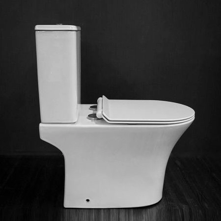 Унитаз CeramaLux 1217-P 66x35х77 см безободковый сиденье микролифт напольный
