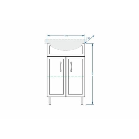 Тумба под умывальник Stella Polar Концепт 55, Эрика 55