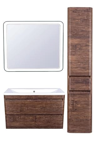Тумба подвесная Style Line Атлантика 100, Люкс старое дерево, PLUS
