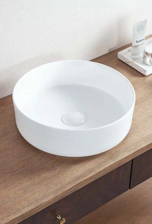Раковина Boheme чаша круглая керамика глянцевая белая d36 884-WG