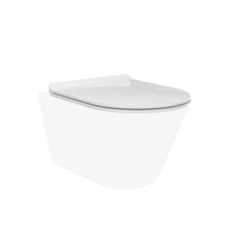 Сиденье Kerama Marazzi PLAZA MODERN ПЛАЗА МОДЕРН PLMR.seat.02\WHT для подвесного унитаза, белое глянцевое