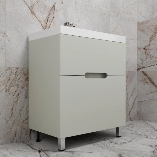Тумба Style Line "Матис 70" ЛС-00002435 напольная под ASTI 70 (2 ящика), ОЛИВА, ЭМАЛЬ