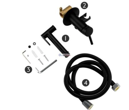 Гигиенический душ Frap F7505-6 черный