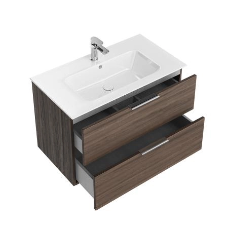 Тумба Kerama Marazzi PIANO FORTE ПИАНО ФОРТЕ PI.F.85\OLM подвесная 85 см, 2 ящика, дымчатый вяз