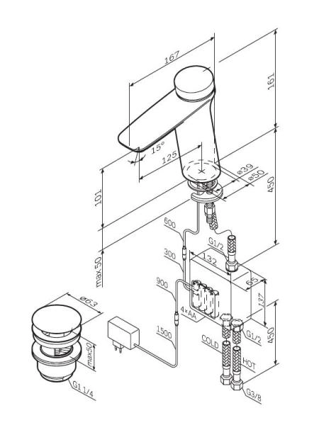 Смеситель для раковины AM.PM Inspire 2.0 F50A82400 хром
