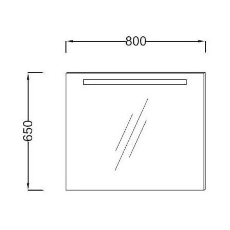 Зеркало Jacob Delafon EB1413-NF 80 см с подсветкой