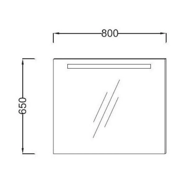 Зеркало Jacob Delafon EB1413-NF 80 см с подсветкой