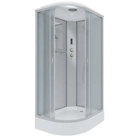 Душевая кабина Niagara NG-2307-14BK 800х800х2000 высокий поддон 40см стекло матовое