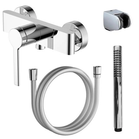 Смеситель для душа Azario VINCENTE с ручным душем, без излива, хром (AZ-VRZ338326C)