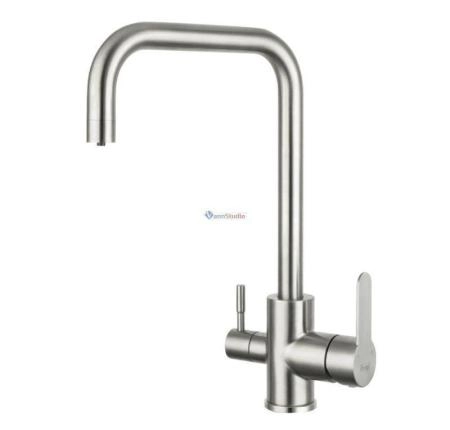 Смеситель для кухни Frap F43801 с краном для фильтр/воды сатин