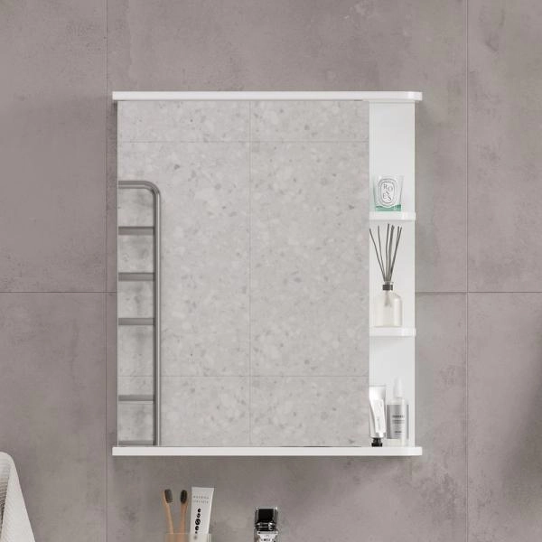 Шкаф зеркальный Twing 60 белый глянец