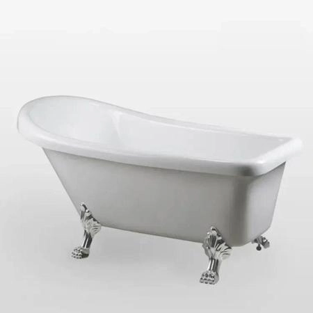 Ванна Cerutti Spa VITO 150 акрловая отдельностоящая (1550x740x750) на львиных алюминиевых лапах (хром)