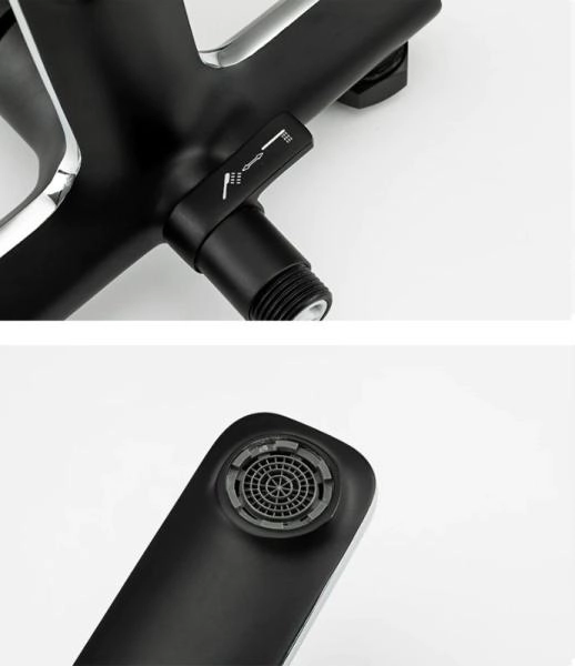 Смеситель для ванны Gappo G3203-6 чёрный/хром