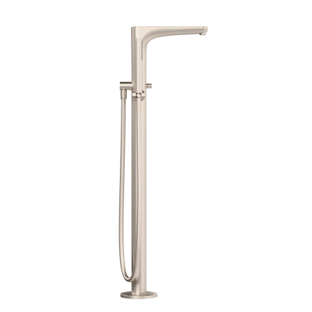 Смеситель VitrA Root Round  A4274134EXP напольный с ручным душем брашированный никель латунь