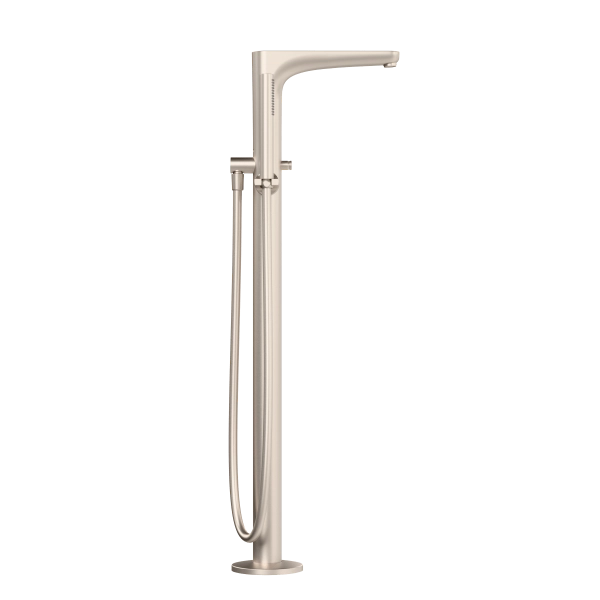 Смеситель VitrA Root Round  A4274134EXP напольный с ручным душем брашированный никель латунь