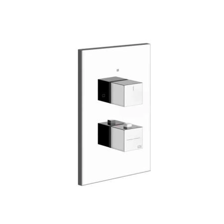 Gessi Rettangolo Встраиваемый термостатический смеситель, подключение на 3/4”, с переключателем на 2 выхода, внешняя часть, цвет: хром