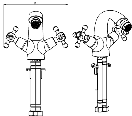 Смеситель для биде Boheme SATINE Бронза 316-ST