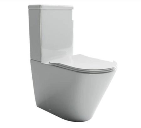 Напольный пристенный унитаз Highlight Rimless