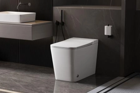 Унитаз ABBER Rechteck AC1213P приставной белый с импульсным смывом