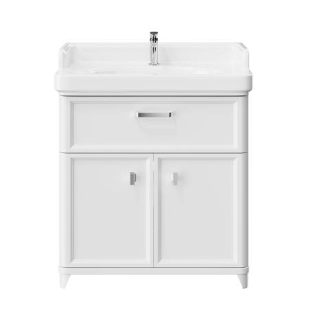 Тумба Kerama Marazzi POMPEI ПОМПЕИ PO.N.80.1\WHT напольная с ящиком и дверцами 80, белая глянцевая