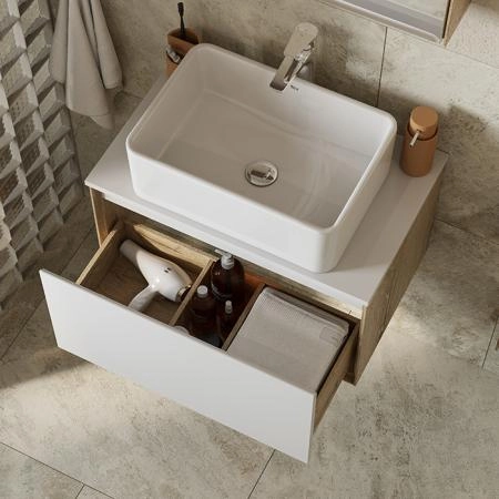 Roca Mila Раковина накладная 50x35x19см, без отв., цвет: белый