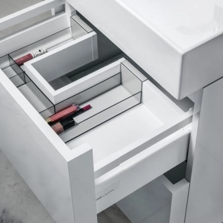 Laufen Kartell Тумба с раковиной 58x45x60см, с 2 ящиками, вкл. органайзер для умывальника подвесная, цвет: белый матовый